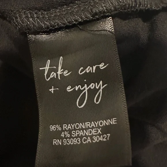 NIC+ZOE Black Long Sleeve Ruched Draped Cowl Neck Dress - Picture 3 of 12